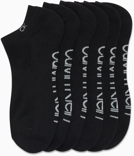 Vista 30 de Calvin Klein Calcetines para hombre, mezcla de algodón, acolchados, sin talla, forro de calcetines atléticos (6 unidades)