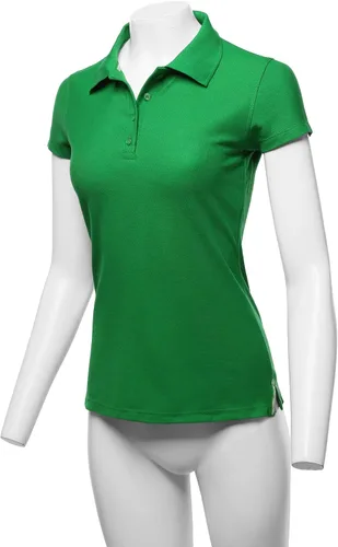 Vista 5 de A2Y Camisa polo básica casual Essentials de 4 botones para mujer, de algodón, piqué