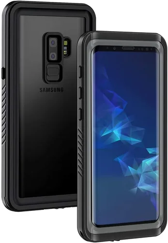 Vista 10 de Lanhiem Funda para teléfono Samsung Galaxy S9, IP68 impermeable a prueba de polvo con protector de pantalla incorporado, carcasa protectora a prueba