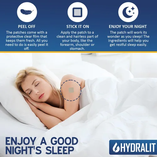 Vista 4 de Parches para dormir para adultos, parche extra fuerte para ayudar a dormir, melatonina, noches reparadoras, fórmula liberada por el tiempo