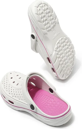 Vista 7 de INMINPIN - Zuecos ortopédicos para mujeres y hombres, con soporte de arco, zapatos de jardín, sandalias con fascitis plantar y plantillas de pies