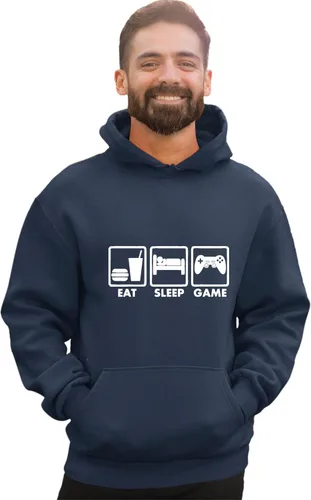 Vista 29 de Go All Out Eat Sleep Game - Sudadera con capucha para hombre y mujer Verde Irlandés