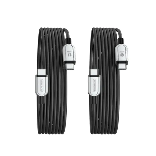 Vista 9 de NTONPOWER Cable USB C, paquete de 2 unidades de 100 W tipo C a tipo C, cable de silicona tipo C a C de carga rápida para MacBook Pro/Air, cable