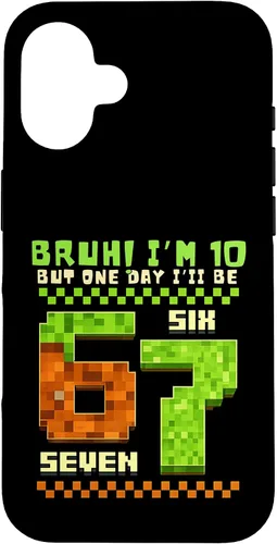 Vista 32 de Bruh I'm 10 But One-Day I'll Be 67 Retro 10th Birthday Kids Case for iPhone 17