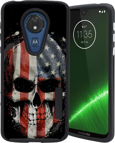 Vista 15 de CasesOnDeck - Carcasa compatible con Motorola Moto E5 Plus y Moto E5 Supra[Grip Tactical] de dos piezas con carcasa rígida y piel flexible