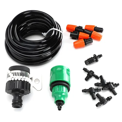 Vista 8 de Fydun Sistema automático de micro riego para plantas, accesorios para jardín, cama de flores, patio, césped, sistema de micro riego automático