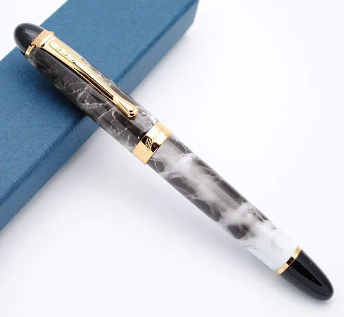 Vista 8 de JINHAO X450 - Pluma estilográfica con punta M (negro brillante)