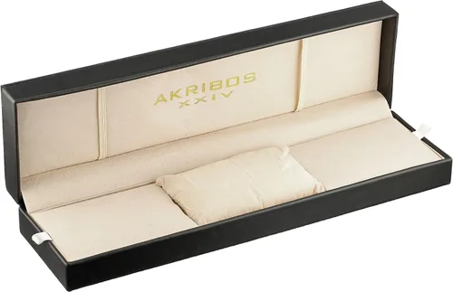 Vista 3 de Akribos XXIV AK530 - Reloj multifunción para mujer, esfera de nácar con bisel de cristal en pulsera de acero inoxidable