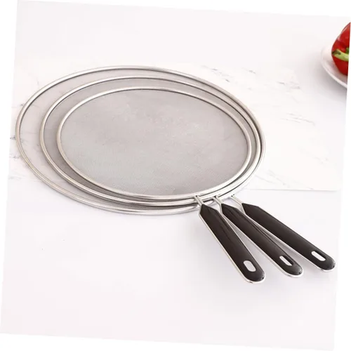 Vista 9 de SHOWERORO Protector contra salpicaduras de malla de aceite, protector contra salpicaduras de malla para freír, mango de tapa de olla, cubierta