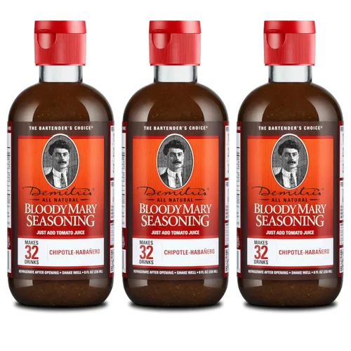 Vista 9 de Demitri's Bloody Mary Seasoning Chilies & Peppers – Spicy Bloody Mary Mix – Mezclador concentrado – Sabor intenso – Perfecto para fiestas de brunch