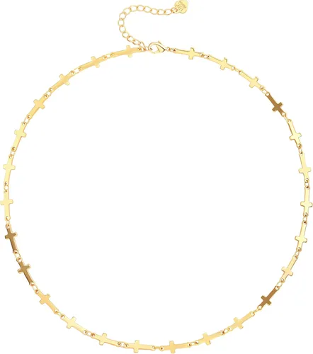 Vista 9 de Aobei Pearl - Gargantilla de oro de 18 quilates con cadena de clip, cadena de bolas y dijes perlas barrocas biwa para mujeres Cadena de estación