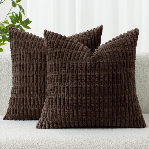 Vista 55 de MIULEE - Paquete de 2 fundas de cojín decorativas de corduroy, modernas y boho, suaves, con rayas, decoración del hogar, sofá, sala de estar, sillón