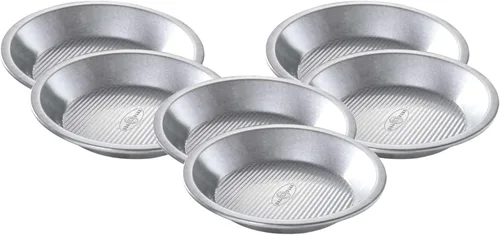 Vista 9 de USA Pan Bakeware Acero aluminizado Bandeja para tarta comercial, juego de 2, plateado