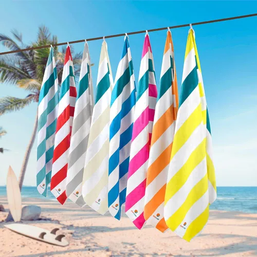 Vista 8 de SUN CUBE - Toalla de playa de microfibra, secado rápido, color beige crema, 78 x 35 pulgadas Quick Dry and Free Microfiber Towel, Lightweight