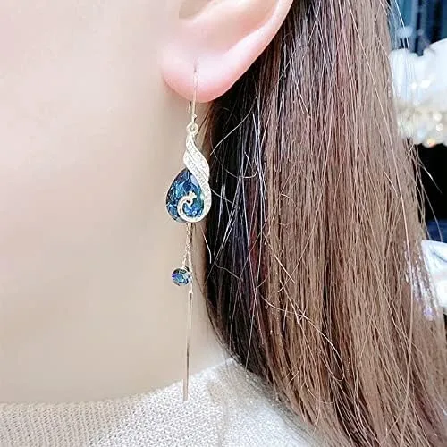 Vista 8 de Aretes para mujer, hechos a mano de plata de ley 925, con espiral, para mujer
