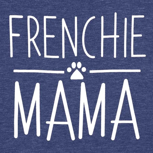 Vista 25 de Camiseta de manga corta con texto en inglés «Frenchie Mama», con estampado de letras para mujer, estilo casual