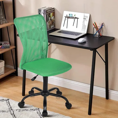 Vista 14 de Silla ergonómica de oficina con soporte de malla, moderna silla giratoria ejecutiva con respaldo medio, silla de computadora, silla de tareas