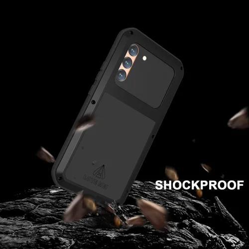 Vista 6 de LOVE MEI Funda militar resistente para Samsung Galaxy S22 Plus, con protector de pantalla de vidrio templado, a prueba de golpes, a prueba de polvo
