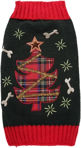 Vista 27 de Suéter de dos patas de algodón acanalado para Halloween, cuello alto a rayas alces estampado de Navidad para Teddy, Chihuahua, Shih Tzu, Yorkshire