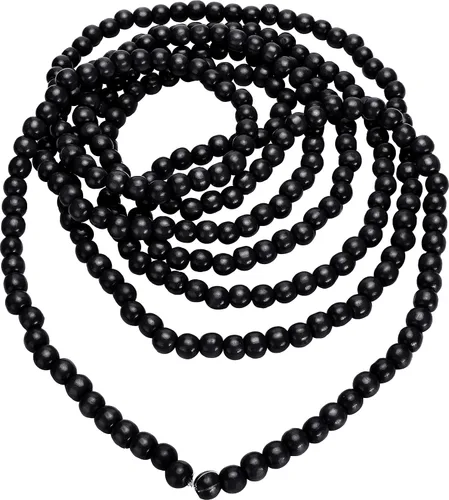 Vista 16 de WILLBOND - Guirnalda de cuentas de madera de 16 pies, árbol de Navidad, color verde salvia Natural Wooden Beads Farmhouse Style, Fireplace