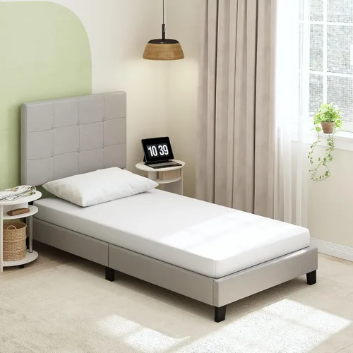 Vista 17 de Furinno Tidur - Colchón de espuma viscoelástica de gel refrescante, 5 pulgadas, individual, color blanco