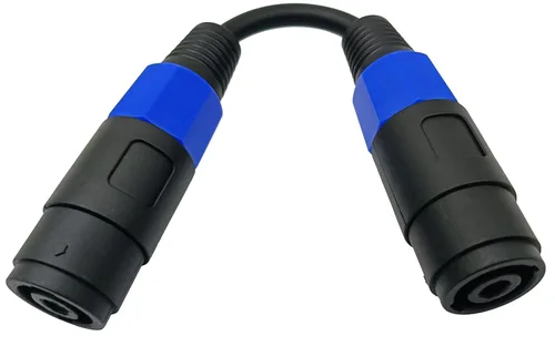 Vista 9 de Cable de altavoz, cable adaptador de audio Speakon hembra a hembra y cambiador de género para DJ/PA cable de altavoz con bloqueo giratorio de 7.9
