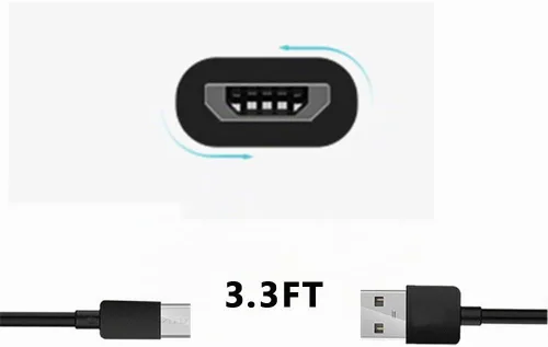 Vista 4 de Cable de transferencia de fotos USB Nikon de repuesto de 3 pies para cámara D3400 D3500 D5600 D7500 - Cable de carga UC-E20 para Canon PowerShot