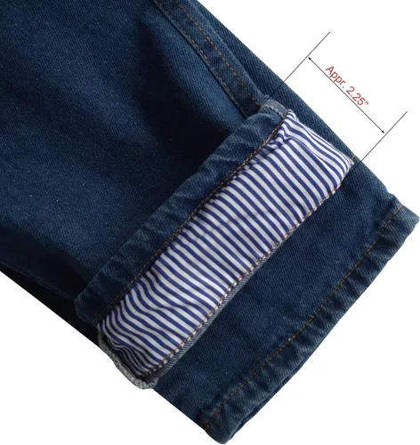 Vista 7 de GRANDWISH Overol de mezclilla con peto para niños, talla 3T-10