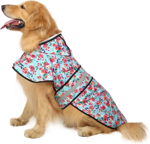 Vista 26 de HDE - Impermeable protector con capucha para perros y cachorros, tallas de la S a la XL (diseño de patos de goma, talla S)