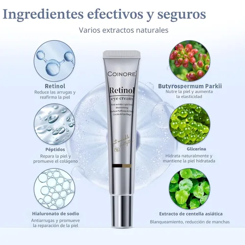 Vista 5 de Retinol Under Eye Cream - Anti-Aging Treatment for Dark Circles, Puffiness & Wrinkles, Gentle Formula for Men & Women to Reduce Fine Lines, 0.7 Fl Oz
