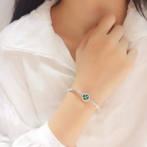 Vista 4 de Dijes de cuentas de plata de ley 925 que se ajustan a pulseras y collares Pandora, regalos de joyería para mujeres
