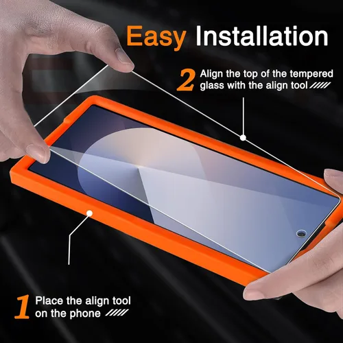 Vista 2 de Wiaocit Paquete de 3 protectores de pantalla de vidrio templado de dureza 9H y 3 protectores para lentes de cámara para Samsung Galaxy Z Fold 7
