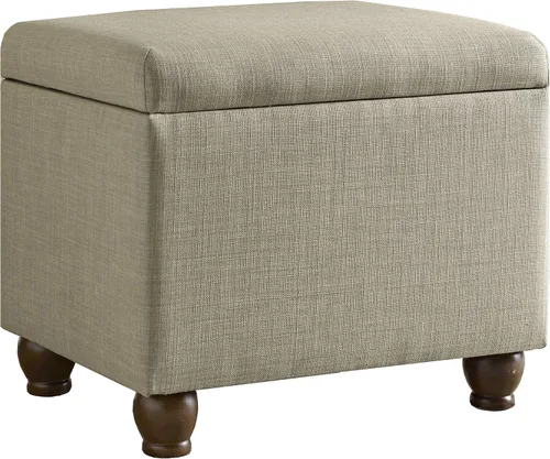 Vista 39 de Homepop Decoración para el hogar K7646-A862 Otomana de almacenamiento rectangular moderna tapizada Otomana con tapa con bisagras