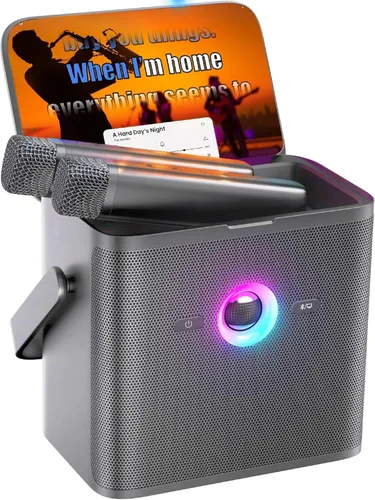 Vista 10 de Máquina de Karaoke Ikarao para Adultos, con Pantalla de Visualización de Letras, Tablet de Karaoke de 32GB, 2 Micrófonos Inalámbricos, Altavoz