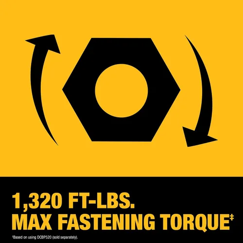 Vista 7 de DEWALT Kit de llave de impacto inalámbrica de 1/2 pulgada MAX XR de 20 V con yunque de anillo de retención rápida, batería y cargador incluidos