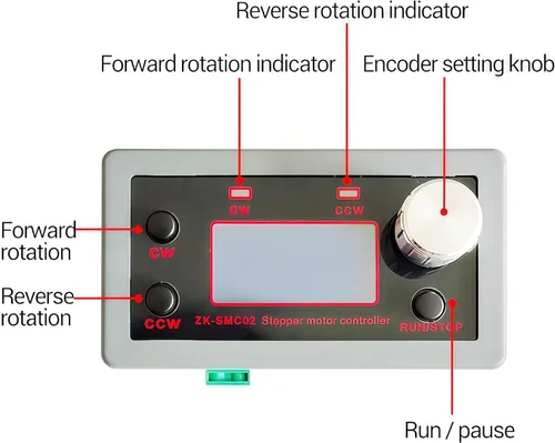 Vista 6 de TKXEC Controlador de controlador de motor paso a paso DC 5-30V 4A Placa integrada Módulo de control de ángulo de velocidad de pulso adelante/reverso
