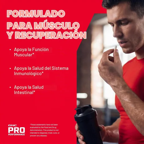 Vista 4 de GNC Pro Performance L-Glutamina 1500 mg, suplemento de aminoácidos, 90