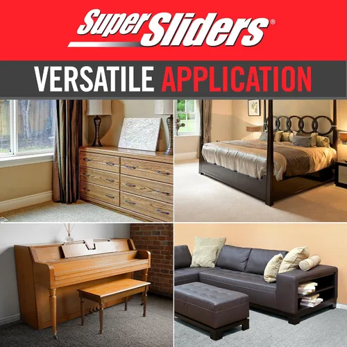 Vista 7 de Almohadilla de fieltro y patín oculto reutilizable para muebles, para pisos rígidos (4 piezas) – Superdeslizadores de 5", 4734195N
