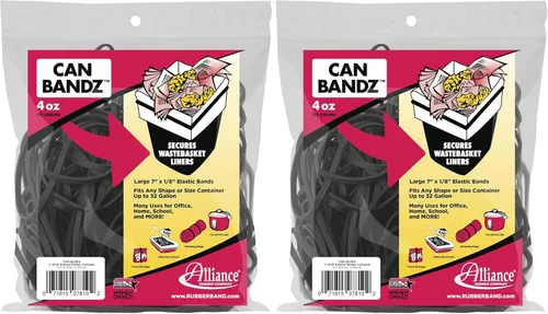 Vista 5 de Alliance Rubber Can Bands 07810 50 gomas elásticas negras de 7 x 12 pulgadas, Negro