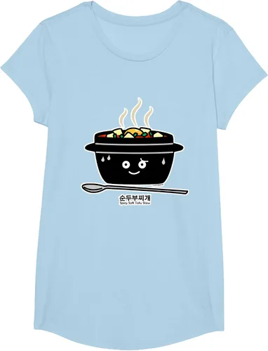 Vista 15 de Sopa coreana de guiso de tofu suave picante Sundubu jjigae huevo caliente, gris, S Negro