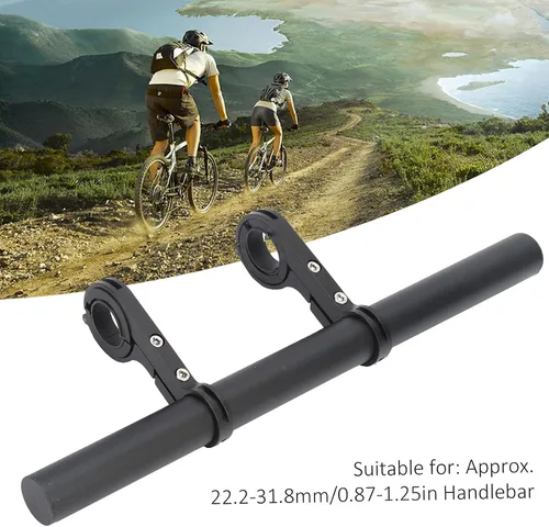 Vista 3 de Ejoyous Soporte de extensión, extensor de manillar doble de aleación de aluminio de 11.8 pulgadas para soportes de bicicleta, barras extensoras