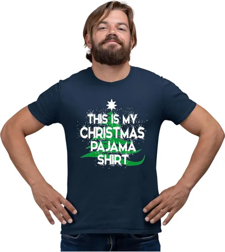 Vista 9 de Go All Out Camiseta de pijama con texto en inglés «This is My Christmas» Negro