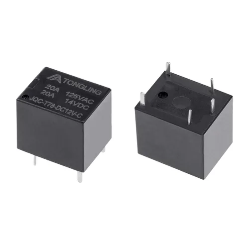 Vista 2 de uxcell 5 unids JQC-T78-DC12V-C DC 12V bobina SPDT 5 Pin PCB Relé de potencia electromagnética
