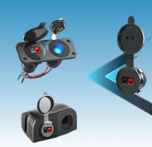 Vista 6 de Anderson Power Pole Conectores, y Conector Anderson a Cable de Alimentación DC para Refrigerador de Automóvil de 12 Voltios, Enchufe de Repuesto