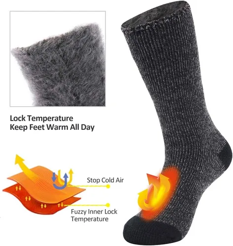 Vista 5 de Sunew - Calcetines deportivos térmicos, cálidos, unisex, gruesos, con aislamiento térmico, para invierno