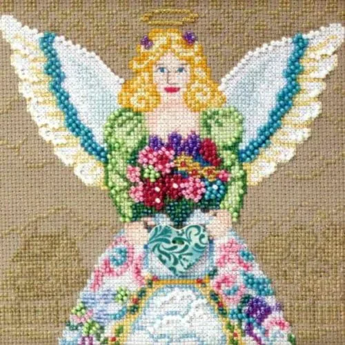 Vista 2 de Mill Hill Spring Angel - Kit de punto de cruz