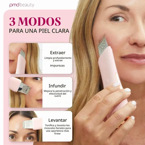 Vista 3 de PMD Wave Pro - Espátula avanzada para la piel de grado profesional - Extracción, infundir y levantar - SonicGlow Vibración y tecnología E-Wave