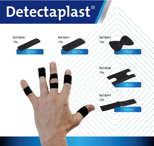 Vista 3 de Detectaplast Black Bandages Superstretch - Resistentes - Flexibles y discretos - Grado profesional para mecánicos - Construcción y trabajo de cocina