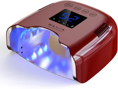 Vista 11 de BOLASEN Lámpara de uñas UV recargable inalámbrica - Luz UV para uñas de gel con reflector metálico y base de metal, secadora de uñas LED inalámbrica