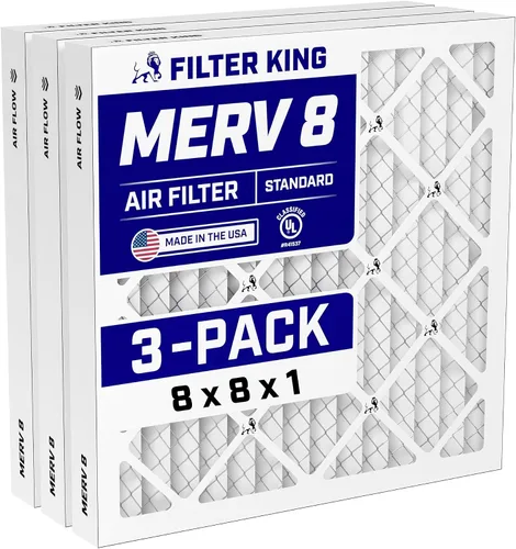 Vista 158 de Filter King Filtro de aire de 5.5x13.5x1 Paquete de 3 Filtros plisados MERV 8 HVAC para horno A/C Fabricado en Estados Unidos Tamaño real